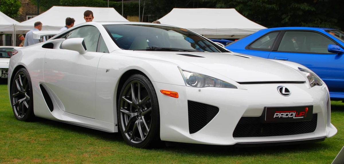 White Lexus LFA photographed at London Concours in 2022.